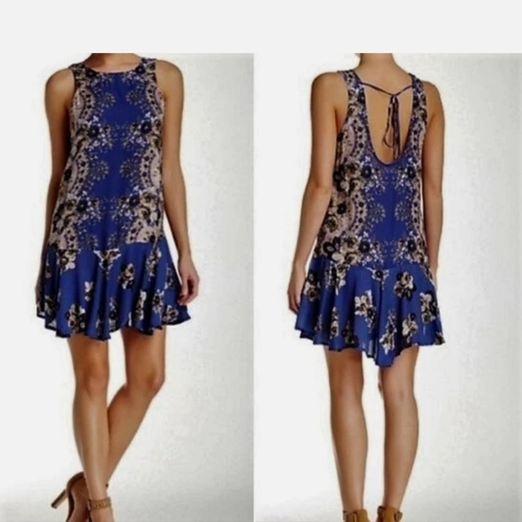 Free People Dresses & Skirts - FREE PEOPLE Dobby Dot Flouncy Hem  Slip Dress - Medium